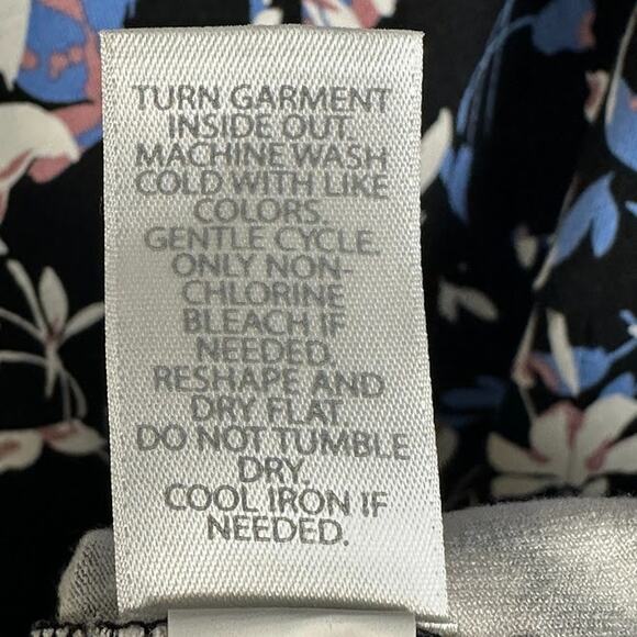 J Jill Dress Womens Small Petite Black Floral Wearever Collection Stretch Pocket - Picture 10 of 15